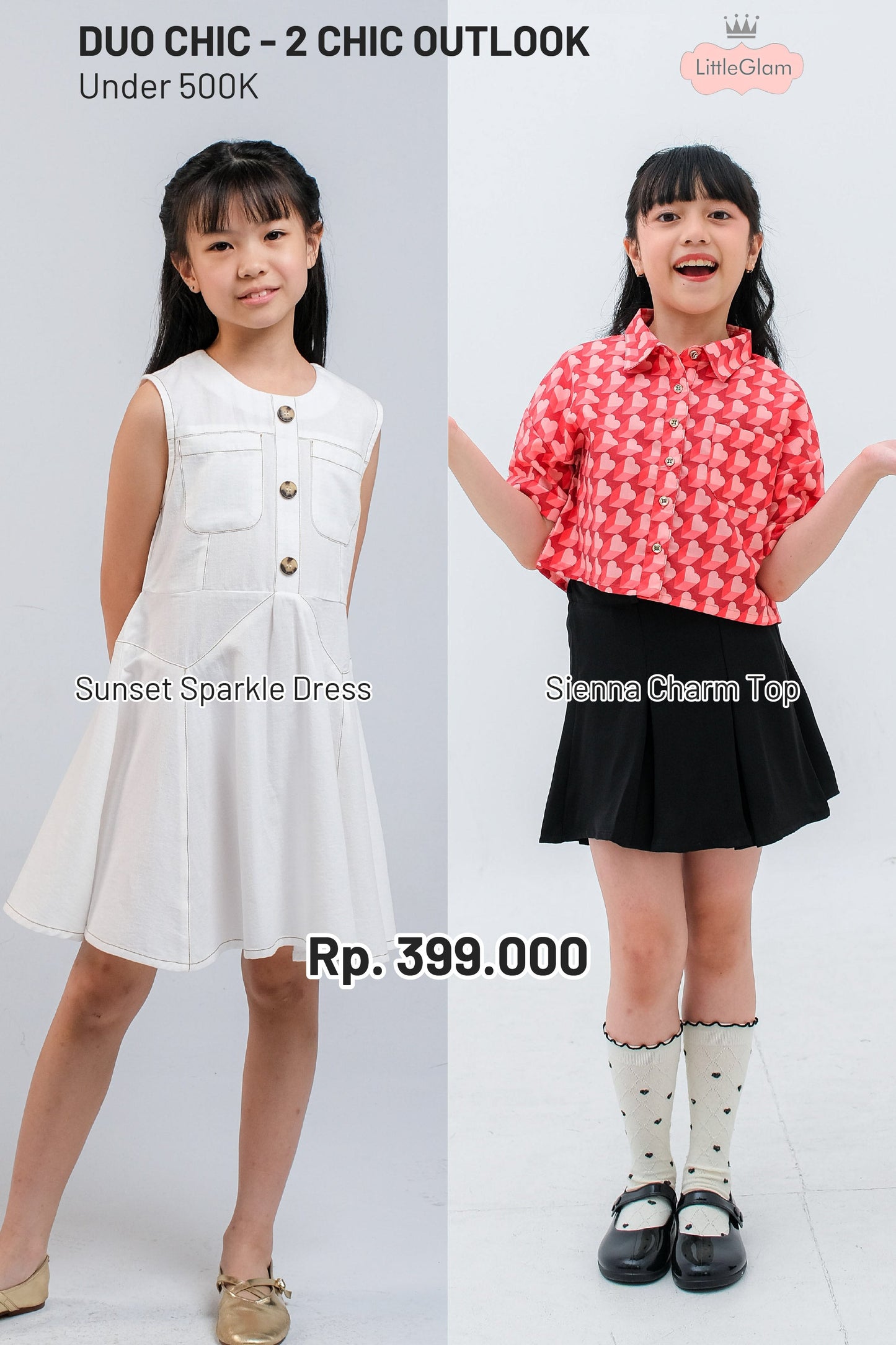 BUNDLING Sunset Sparkle Dress + Sienna Charm Top