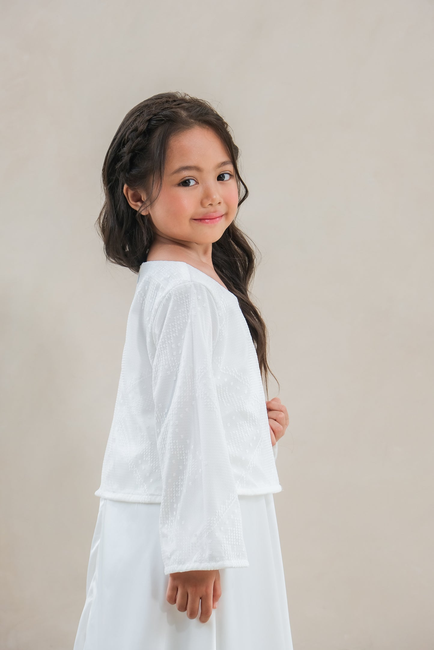 Maliha Dress (white/green)