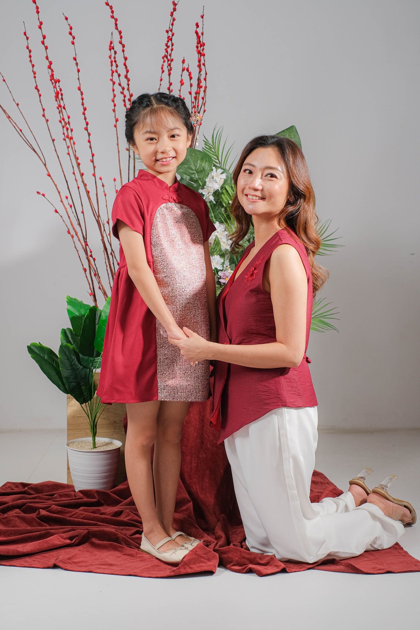 BUNDLING Garnet Dress + Garnet Mom Top
