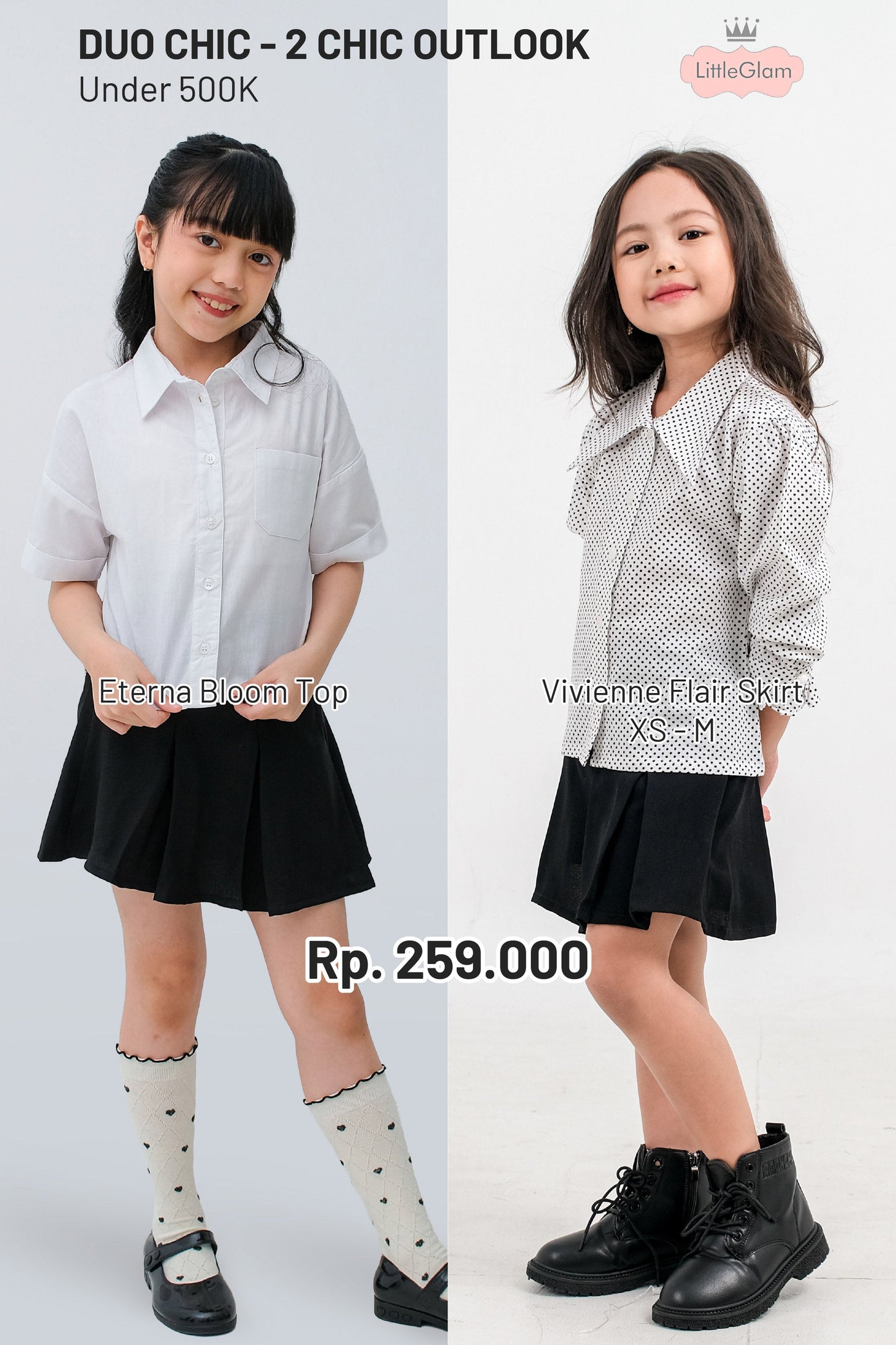 BUNDLING Eterna Bloom Top + Vivienne Flair Skirt