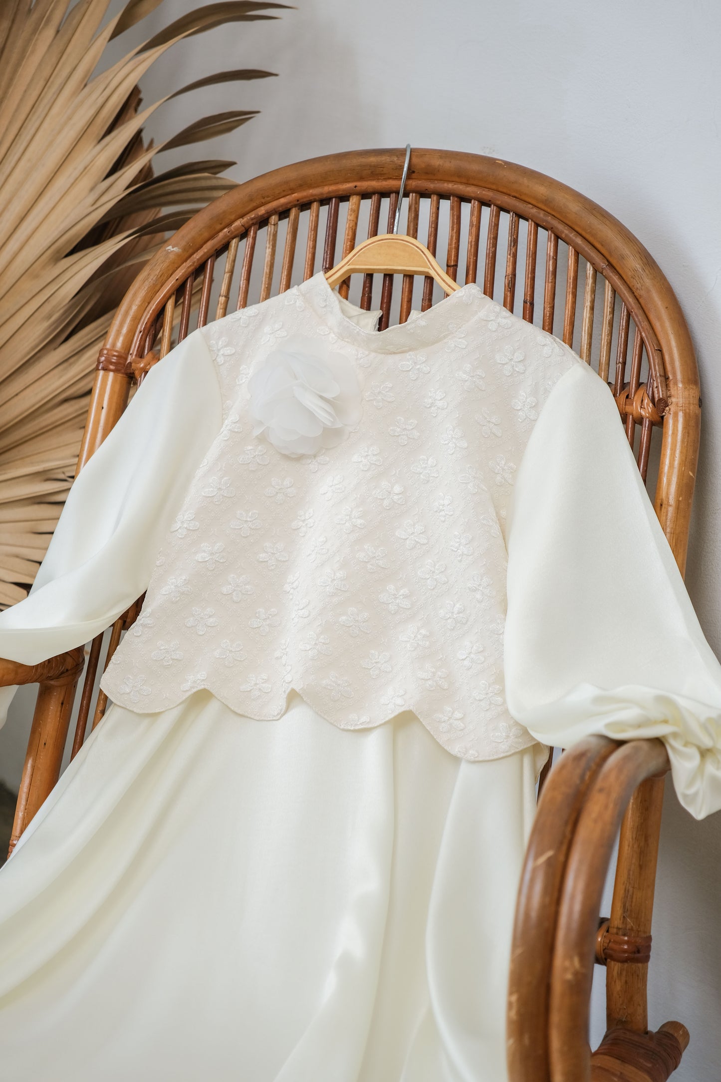 Maliha Dress (white/green)