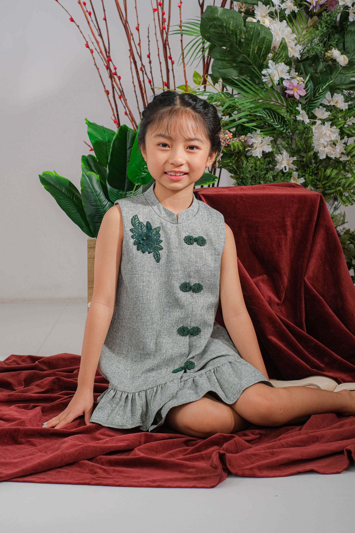 BUNDLING Emerald Dress + Emerald Boy Top