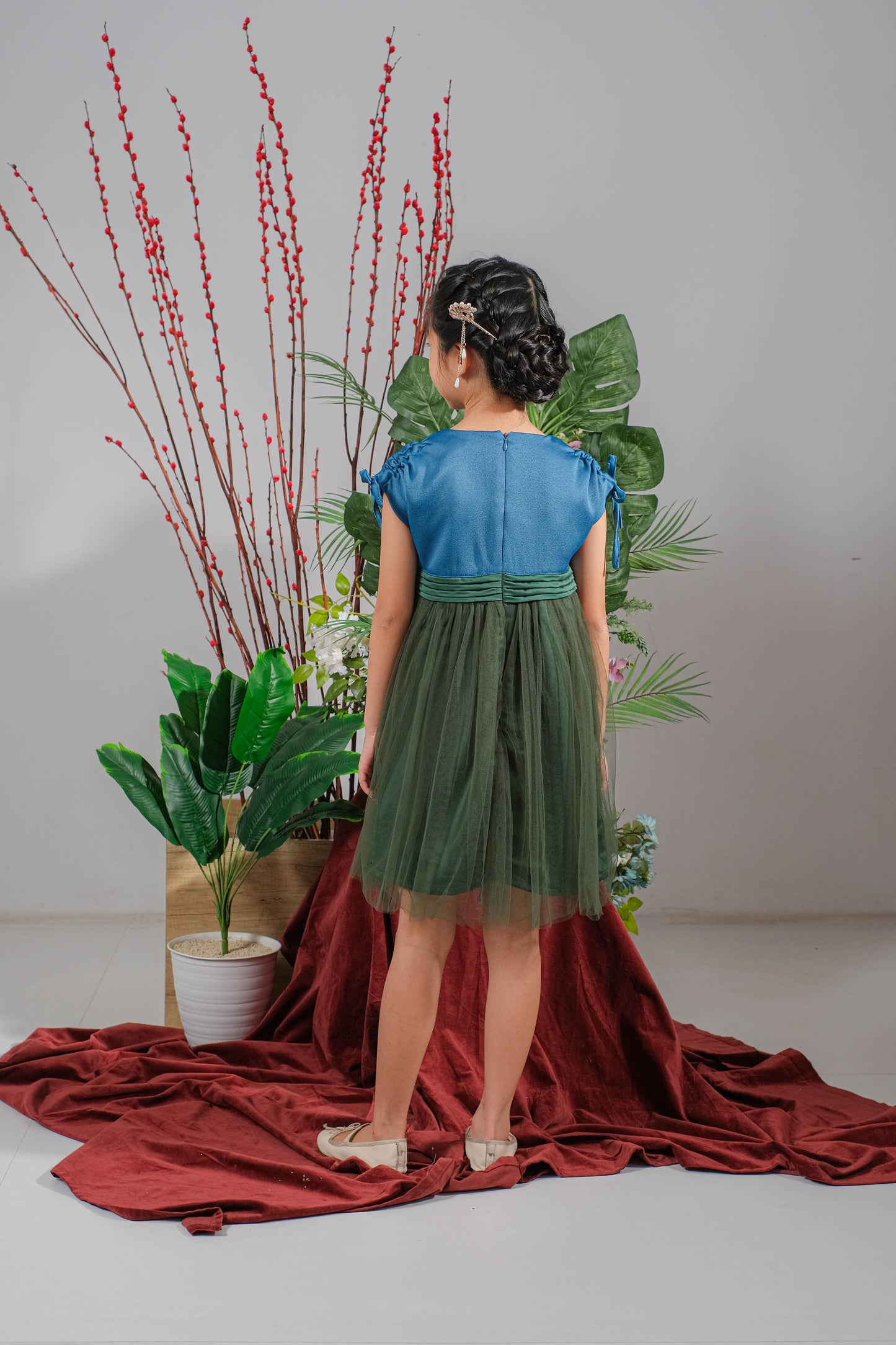 Peacock Topaz Girl Dress